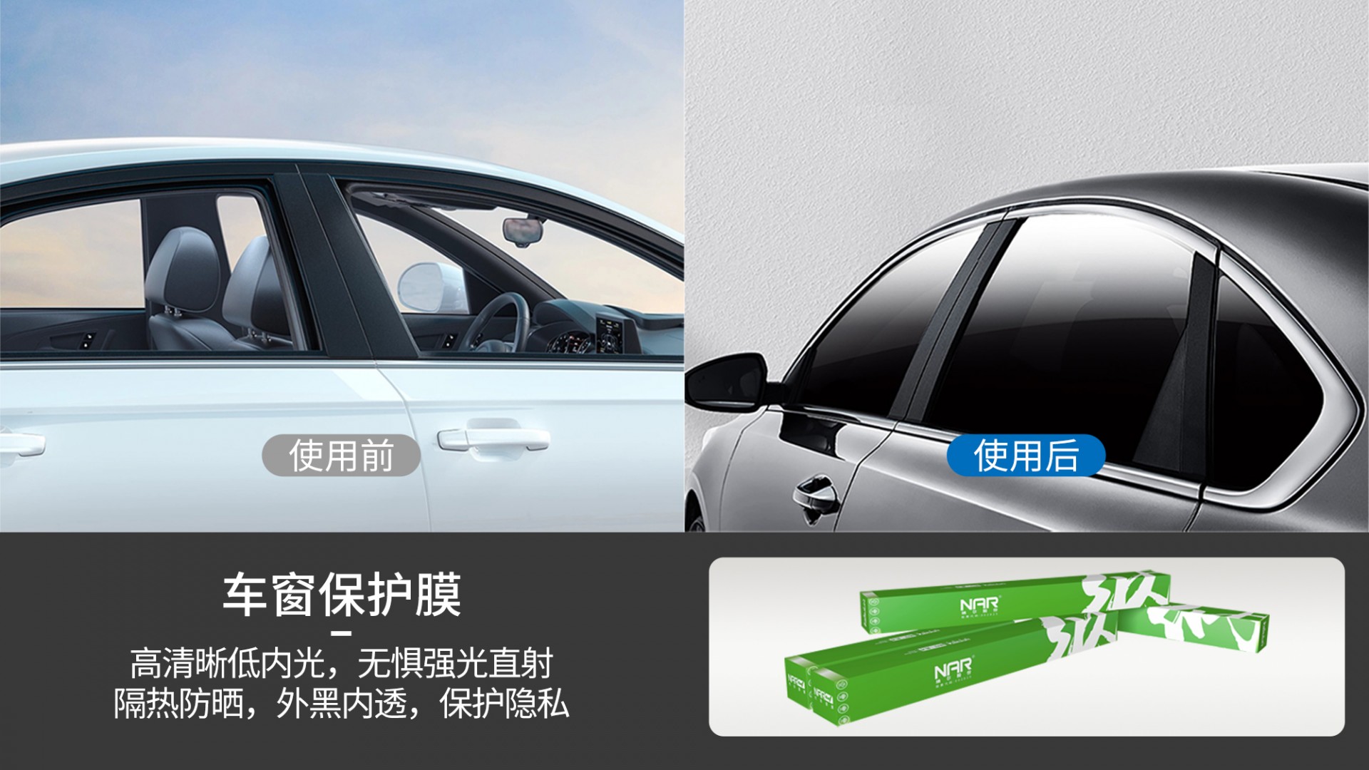 汽車貼膜性能指標(biāo)？選擇納爾PPF安全防護(hù)全能套裝